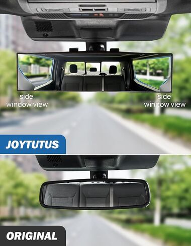 JOYTUTUS Car Universal Rearview Mirror, 1250 curvature Curved Enlarged Rear View Mirror, Effectively Reduce Blind Spot in Saudi Arabia