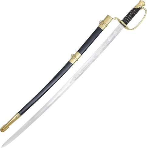 Armory Replicas - Commemorative Replica US Calvary Officer Saber - Forged Carbon Steel Decorative Collectible Engraved Civil War Sword w/Metal Scabbard in Saudi Arabia
