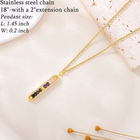 JoycuFF Crystal Necklaces for Women Energy Healing Stone Necklaces for Women Anxiety Relief Empath Protection New Beginnings Protection Spiritual Jewelry in Saudi Arabia
