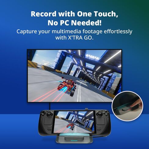 منصة AVerMedia Steam Deck مع HDMI 4K@60 هرتز، وشحن USB C، ونسخ الشاشة، والتقاط الفيديو لسطح البخار، وROG Ally، وLegion Go، وMSI Claw، وSwitch، وiPhone، وiPad - X'TRA GO GC515 in Kuwait