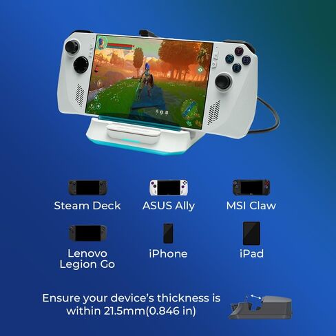 منصة AVerMedia Steam Deck مع HDMI 4K@60 هرتز، وشحن USB C، ونسخ الشاشة، والتقاط الفيديو لسطح البخار، وROG Ally، وLegion Go، وMSI Claw، وSwitch، وiPhone، وiPad - X'TRA GO GC515 in Kuwait