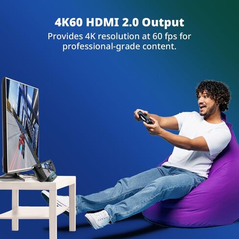 منصة AVerMedia Steam Deck مع HDMI 4K@60 هرتز، وشحن USB C، ونسخ الشاشة، والتقاط الفيديو لسطح البخار، وROG Ally، وLegion Go، وMSI Claw، وSwitch، وiPhone، وiPad - X'TRA GO GC515 in Kuwait