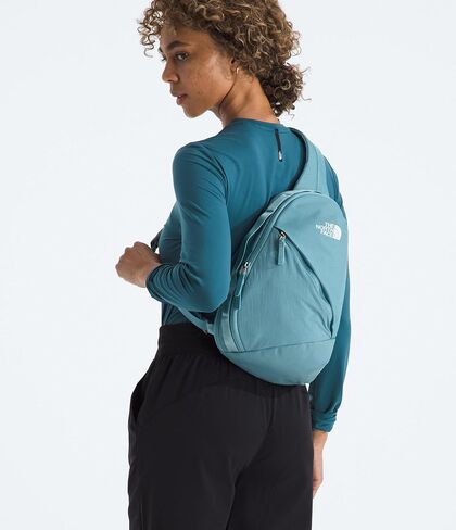 THE NORTH FACE Women's Isabella Sling | Slim Carry Crossbody Bag with Large Main Compartment, Water-Repellent Finish, Blue Eclipse Light Heather/TNF White, One Size in Saudi Arabia