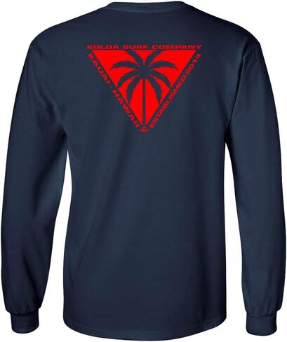 Koloa Surf Mens Triangulated Palm Logo Long Sleeve Tee in Reg, Big and Tall in Kuwait