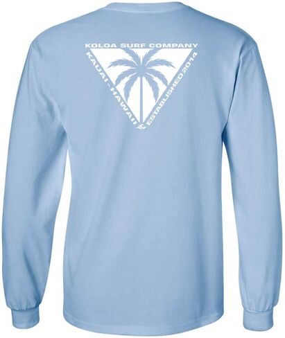 Koloa Surf Mens Triangulated Palm Logo Long Sleeve Tee in Reg, Big and Tall in Kuwait