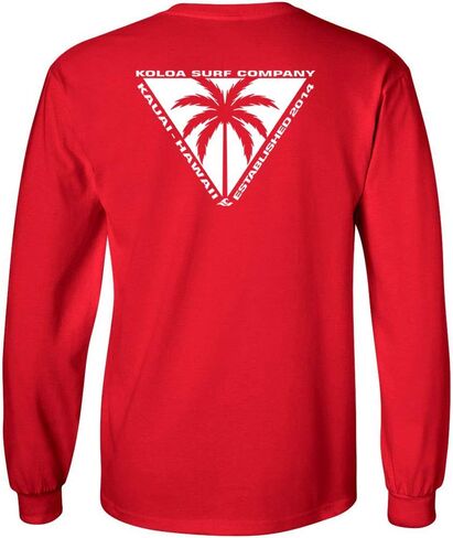 Koloa Surf Mens Triangulated Palm Logo Long Sleeve Tee in Reg, Big and Tall in Kuwait