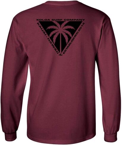 Koloa Surf Mens Triangulated Palm Logo Long Sleeve Tee in Reg, Big and Tall in Kuwait