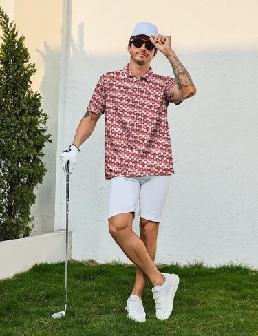 Golf Polo Shirts for Men Quick Dry Short Sleeve Performance Golf Shirts Moisture Wicking Polo Shirts in Saudi Arabia