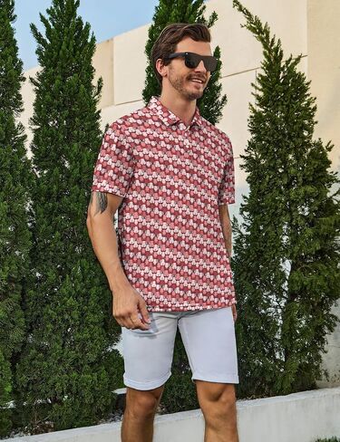 Golf Polo Shirts for Men Quick Dry Short Sleeve Performance Golf Shirts Moisture Wicking Polo Shirts in Saudi Arabia
