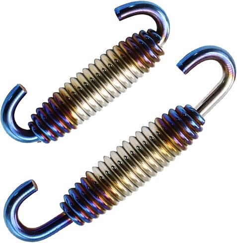 1 Pack 2 Pcs Motorcycle Exhaust Pipe Spring, Exhaust Pipe Active Spring Fastener,Universal For Motorbike Scooter Atv (Multicolored) in Saudi Arabia