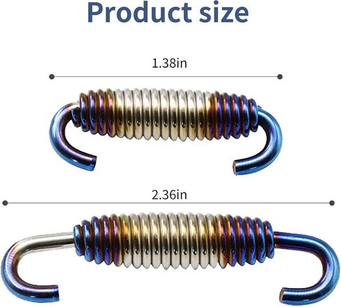 1 Pack 2 Pcs Motorcycle Exhaust Pipe Spring, Exhaust Pipe Active Spring Fastener,Universal For Motorbike Scooter Atv (Multicolored) in Saudi Arabia