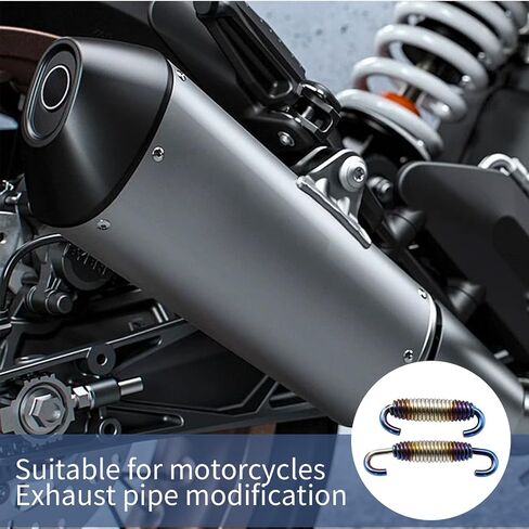 1 Pack 2 Pcs Motorcycle Exhaust Pipe Spring, Exhaust Pipe Active Spring Fastener,Universal For Motorbike Scooter Atv (Multicolored) in Saudi Arabia