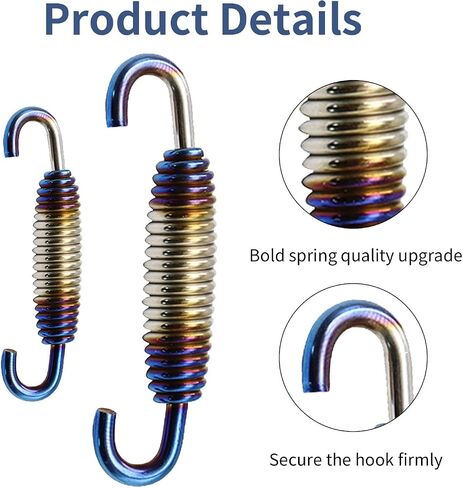 1 Pack 2 Pcs Motorcycle Exhaust Pipe Spring, Exhaust Pipe Active Spring Fastener,Universal For Motorbike Scooter Atv (Multicolored) in Saudi Arabia