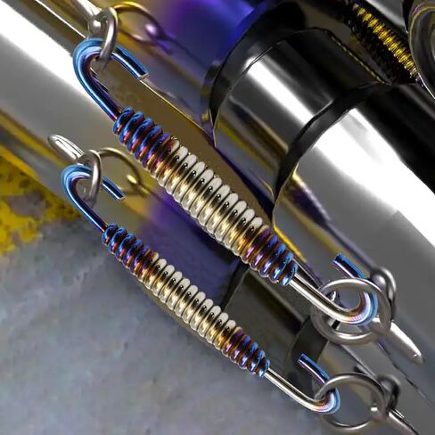 1 Pack 2 Pcs Motorcycle Exhaust Pipe Spring, Exhaust Pipe Active Spring Fastener,Universal For Motorbike Scooter Atv (Multicolored) in Saudi Arabia