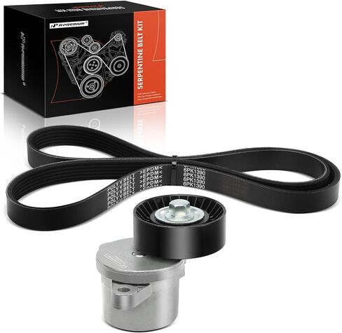 A-Premium Engine Serpentine Belt Drive Kit متوافقة مع Ford Transit-150 2015-2023 ، Transit-250 2015-2023 ، Transit-350 ، Transit-350 HD & Mobility Ventures MV-1 & Starcraft Starlite-3.5L 3.7L in Saudi Arabia