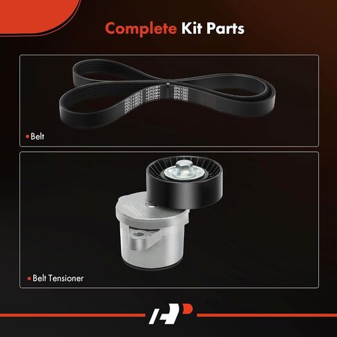 A-Premium Engine Serpentine Belt Drive Kit متوافقة مع Ford Transit-150 2015-2023 ، Transit-250 2015-2023 ، Transit-350 ، Transit-350 HD & Mobility Ventures MV-1 & Starcraft Starlite-3.5L 3.7L in Saudi Arabia