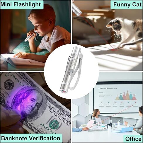 TBTeek Cat Toys for Indoor Cats, 3 Light Modes Cat Toy with 5 Adjustable Patterns,USB Rechargeable Interactive Kitten Pet Dog Toy,Portable Interactive Cat Toy Long Range Fun Chase Play Exercise in Kuwait