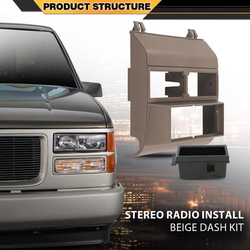 لوحة غلاف Dashboard Dash Install Install Dash Kit Tharness Adapter متوافق مع Chevy GMC Trucks 1988 1989 1990 1991 1992 1993 1994 Brown in Saudi Arabia