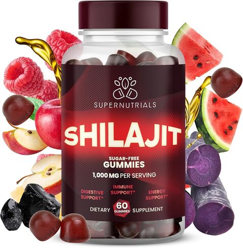 Premium Quality Himalayan Shilajit Gummies for Men & Women – Sugar Free – Organic – Non-GMO - Vegan Friendly - 1000mg Pure Shilajit Extract - Energy & Focus Boost - Immune Support in Saudi Arabia