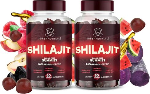Premium Quality Himalayan Shilajit Gummies for Men & Women – Sugar Free – Organic – Non-GMO - Vegan Friendly - 1000mg Pure Shilajit Extract - Energy & Focus Boost - Immune Support in Saudi Arabia