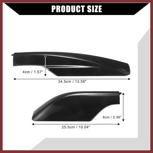 قشرة حماية قضبان الرف العلوية / السقف من تويوتا RAV4 2006-2012 / Rails End Cover Cover Cap / 4 PCS / Black Replic in Saudi Arabia