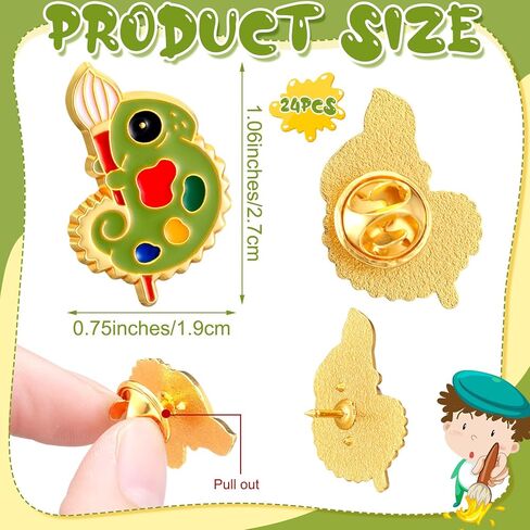 24 PCS Chameleon Brooch Pins for Women Summer Cartoon Animal Pins Pins st chameleon paint paint brooch brooch mashing angian parge for painter art party party backpack hat stack in Kuwait