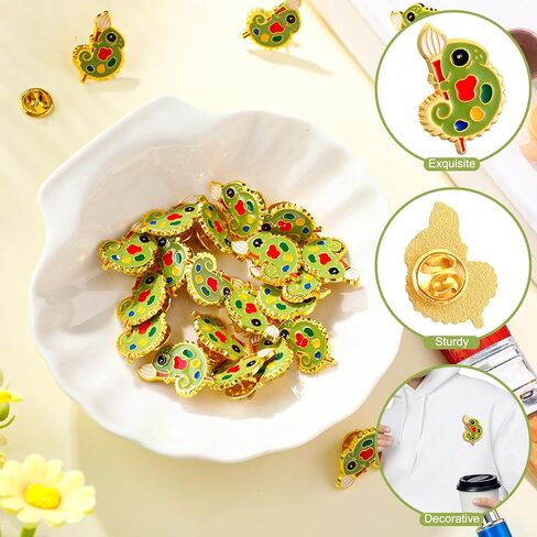 24 PCS Chameleon Brooch Pins for Women Summer Cartoon Animal Pins Pins st chameleon paint paint brooch brooch mashing angian parge for painter art party party backpack hat stack in Kuwait