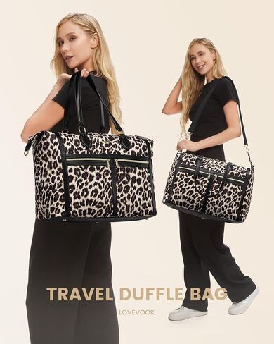 LoveVook Travel Weekender 4-in-1 Duffle مع مقصورة الأحذية ، وحمل على حقيبة ليلة وضحاها ، وحقيبة أدوات الزينة والجيب الرطب ، وحمل كبير لمستشفى توصيل النساء in Kuwait