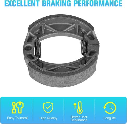 Front Rear Brake Shoes for Yamaha Raptor 80 YFM80 W/R 2002-2008, Raptor 50 YFM50 2004-2007, Grizzly 125 YFM125 2004-2013, Badger 80 YFM80 92-01, Breeze 125 YFA1 92-04 527 503-3 Set in Saudi Arabia