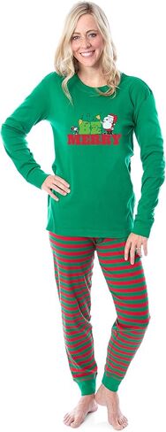 INTIMO Peanuts Christmas Santa Snoopy Be Merry Tight Fit Cotton Matching Family Pajama Set in Saudi Arabia