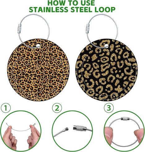 Round Cute Luggage Tags 2 Pack Colorful Abstract Retro Wavy Creative Baggage Tags,Cruise Travel Baggage Suitcases Tag with Stainless Steel Loop ID Tag Privacy Flap in Kuwait