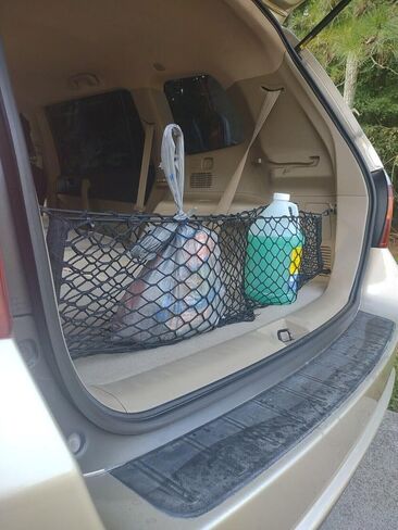 Trunk Organizer Cargo Net for Toyota Highlander 2008-2013 – Envelope Style Cargo Net for SUV-Premium Mesh Car Trunk Organizer Vehicle Carrier Storage - Compatible with Highlander in Saudi Arabia