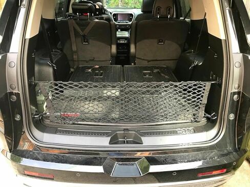Net Cargo منظم الجذع الخلفي لشبكة GMC Acadia 2017-2023 - شبكة البضائع على طراز المغلف لسيارات الدفع الرباعي - Mesh Mesh Mesh Car Trunk Organizer Carrier Carrier -Compatible مع GMC Acadia in Saudi Arabia