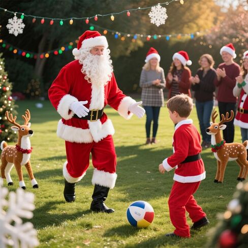 زي Santa Claus للرجال - Professional Santa Suit Comeen Men ، Velvet Santa Outfit for Xmas Party ، cosplay in Saudi Arabia