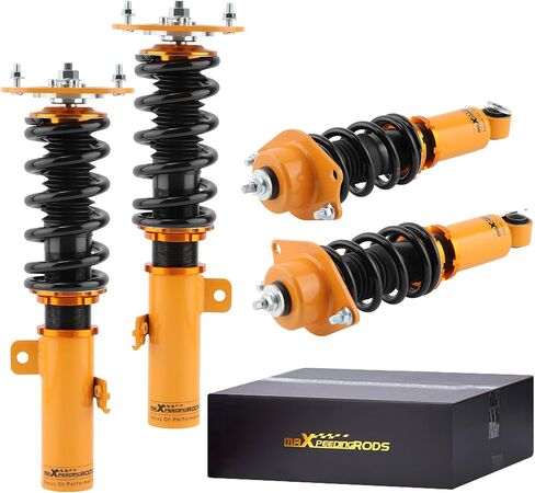maXpeedingrods Coilovers for Toyota Corolla 2009-2019, for Toyota Matrix (E140) LE 2009-2014, Spring Shock Absorber, Adjustable Height Coilovers Suspension Kit Struts, Amortiguador Lowering Kit Gold in Saudi Arabia