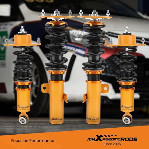 maXpeedingrods Coilovers for Toyota Corolla 2009-2019, for Toyota Matrix (E140) LE 2009-2014, Spring Shock Absorber, Adjustable Height Coilovers Suspension Kit Struts, Amortiguador Lowering Kit Gold in Saudi Arabia