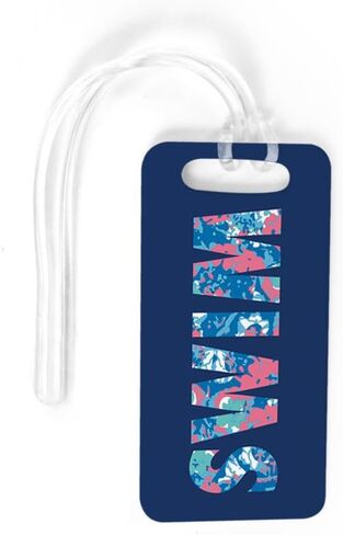 ChalkTalkSPORTS Swimming Luggage & Bag Tag | Floral Swim | No Personalization on Back | Medium in Saudi Arabia