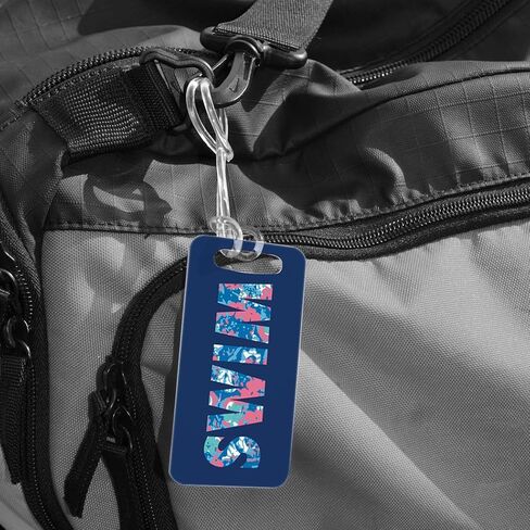 ChalkTalkSPORTS Swimming Luggage & Bag Tag | Floral Swim | No Personalization on Back | Medium in Saudi Arabia