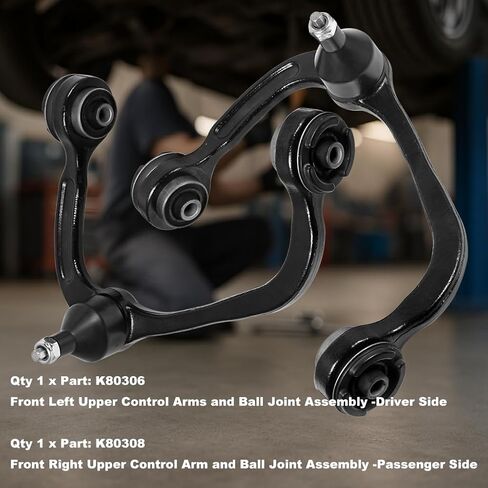 Front Upper Control Arm Assembly with Ball Joints - Compatible with 2009-2010 Dodge Ram 1500 PICKUP 2011-2018 Ram 1500 - Replaces K643073 K643074 K620634 K621897 - Left & Right Kit in Saudi Arabia