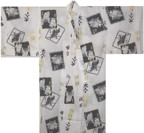 JapanBargain, Japanese Men's Cotton Yukata Easy Kimono Bath Robe Pajama, Made in Japan in Saudi Arabia