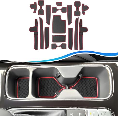 SXCY for 2021-2025 Kia Sorento Accessories Cup Holder Inserts Liner 2024 2025 Sorento Door Slot Mats 2025 Sorento Accessories Center Console Liners (7-Passenger Seats Only for LX/S Trim) (White) in Kuwait