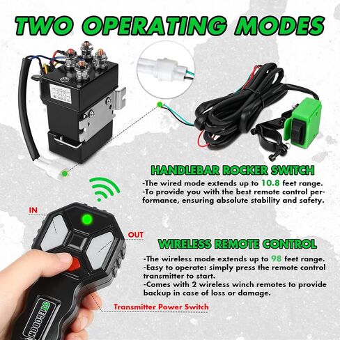4500 lb ATV/UTV Electric Winch 12V Waterproof Electric Winch Off-Road Synthetic Rope Winch for ATV UTV Towing Trailer Winches with 2 Wireless remotes,Winch Stopper and Winch Mounting Plate in Saudi Arabia