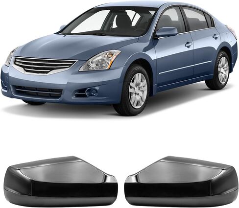 Gloss Black Side Mirror Cover Cap تنسى لعام 2007 2008 2009 2010 2011 2012 Nissan Altima 2.5L استبدال 96302-JB13E 96301-JB13E in Saudi Arabia