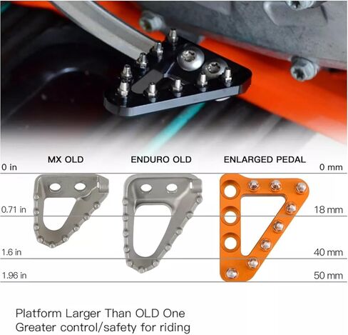 استبدال لوحة دواسة الفرامل واسعة ل KTM 85 125 SX 2004-2015 250 350 450 500 Exc F (Orange) in Kuwait