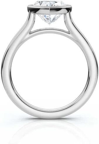 1 CT-5 CT Moissanite خاتم الخطوبة ، 10K/14K/18K الذهب الصلب و 925 الفضة الاسترليني ، مجموعة خاتم الزفاف ، Milgrain Bezel Solitaire لها in Saudi Arabia