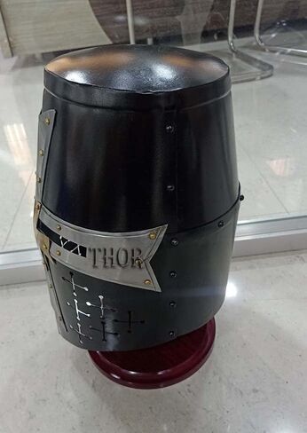 THOR INSTRUMENTS Medieval Templar Crusader Knight Armor Helmet with Wooden Stand Greek Roman Spartan Armour Accessories Wearable for Adult Costumes in Saudi Arabia