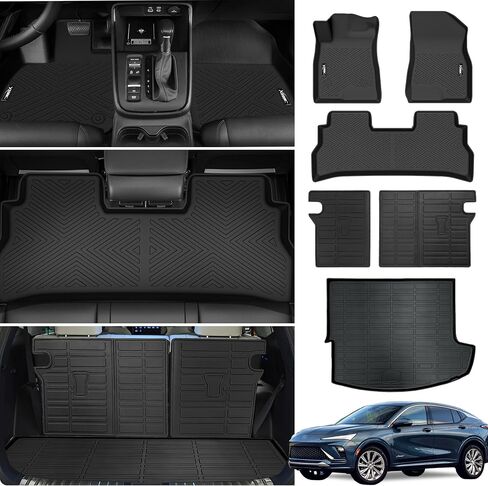 Trunk Mat with Backrest Mat for 2024 2025 Hyundai Santa Fe Cargo Mat Liner TPE Protector All Weather Back Seat Cover 3rd Row for 2024 2025 Hyundai Sante Fe Accessories in Kuwait