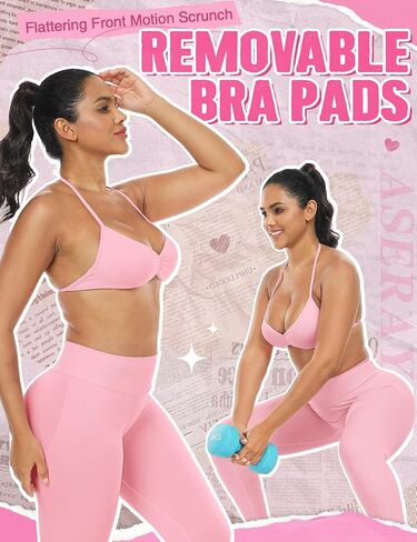 Impact Strappy Sports Bras for Women Workout Padded Wireless Halter Gym Yoga Womens Sports Bras with Removable Cups in Kuwait