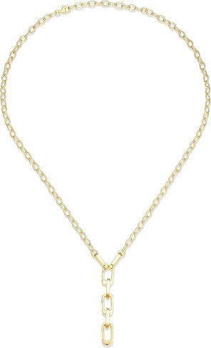 SCAMPER & CO .925 Sterling Silver Rhodium or 18k Yellow Gold Plated Carabiner Charm Necklaces for Women - Hypoallergenic Compatible Charms Sterling Silver Necklace for Women Modern Carabiner Design in Kuwait