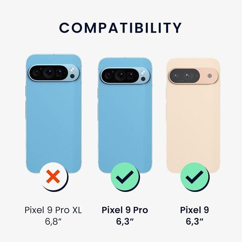 kwmobile Crossbody Case Compatible with Google Pixel 9 / Pixel 9 Pro Case Strap - Cherry Blossoms Pink/Dark Brown/Transparent in Saudi Arabia